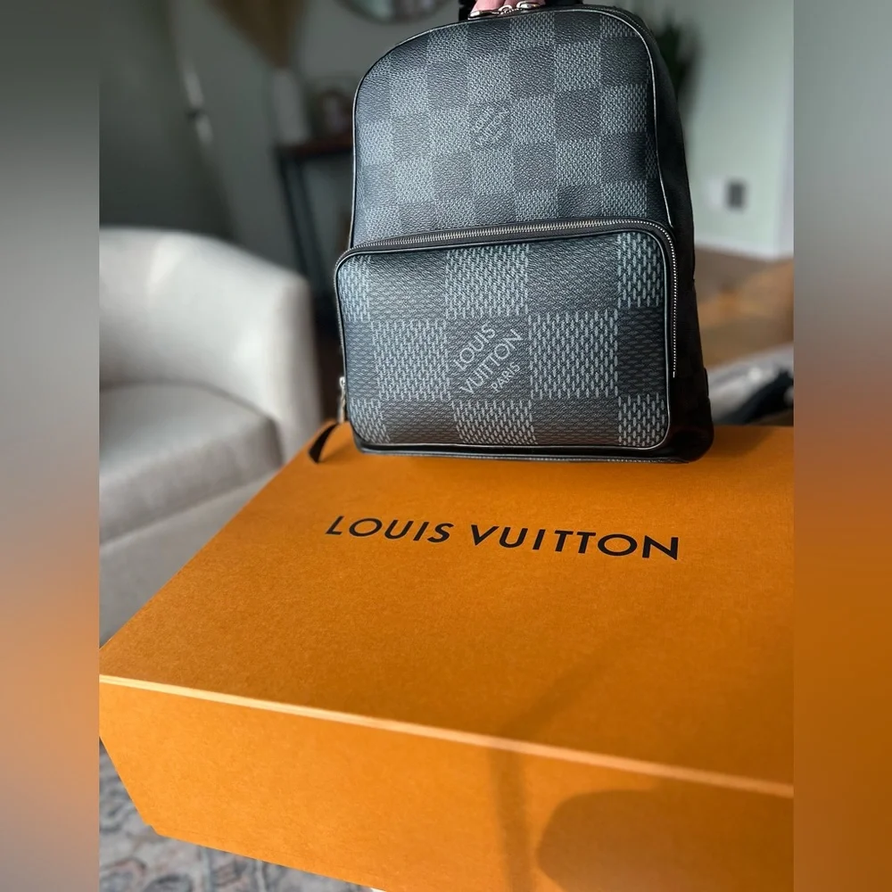 Louis Vuitton Black Damier Graphite Canvas Backpack
